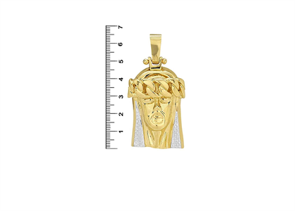 Jesus Face Fashion Pendant with 14 KT Two Tone Plated